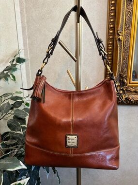Dooney & Bourke Chestnut Brown Leather Shoulder Hobo
